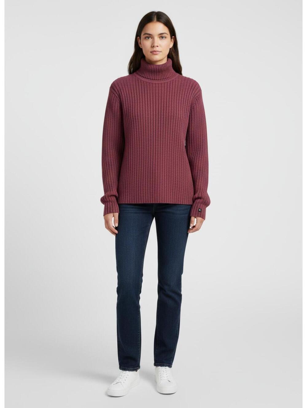 Calvin Klein‎ Burgandy Jeans Ribbed Turtleneck Sweater XL